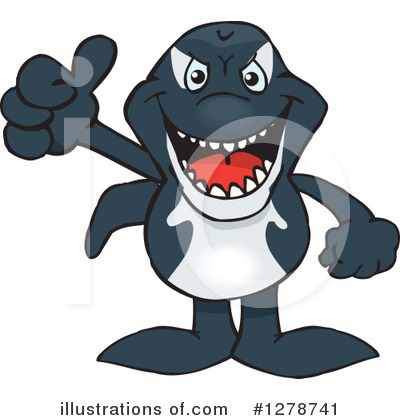 Royalty-Free (RF) Orca Clipart Illustration by Dennis Holmes Designs - Stock Sample #1278741