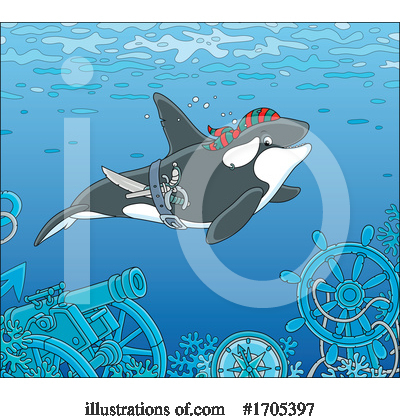 Royalty-Free (RF) Orca Clipart Illustration by Alex Bannykh - Stock Sample #1705397