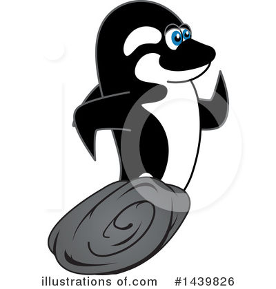 Royalty-Free (RF) Orca Mascot Clipart Illustration by Mascot Junction - Stock Sample #1439826