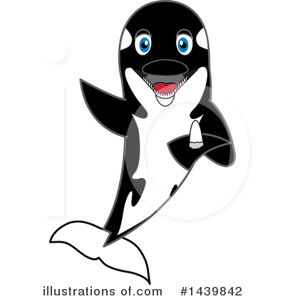 Royalty-Free (RF) Orca Mascot Clipart Illustration by Mascot Junction - Stock Sample #1439842
