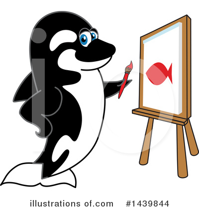 Royalty-Free (RF) Orca Mascot Clipart Illustration by Mascot Junction - Stock Sample #1439844