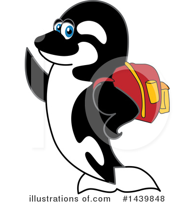 Royalty-Free (RF) Orca Mascot Clipart Illustration by Mascot Junction - Stock Sample #1439848