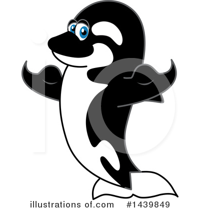 Royalty-Free (RF) Orca Mascot Clipart Illustration by Mascot Junction - Stock Sample #1439849