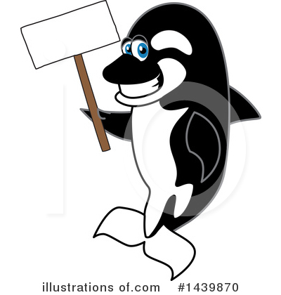 Royalty-Free (RF) Orca Mascot Clipart Illustration by Mascot Junction - Stock Sample #1439870