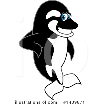Royalty-Free (RF) Orca Mascot Clipart Illustration by Mascot Junction - Stock Sample #1439871