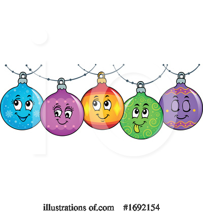 Christmas Bulbs Clipart #1692154 by visekart