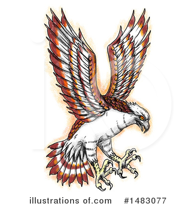 Royalty-Free (RF) Osprey Clipart Illustration by patrimonio - Stock Sample #1483077
