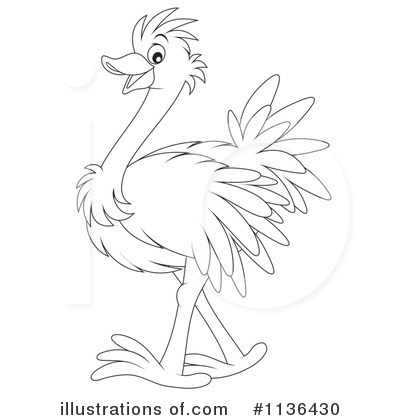 Royalty-Free (RF) Ostrich Clipart Illustration by Alex Bannykh - Stock Sample #1136430