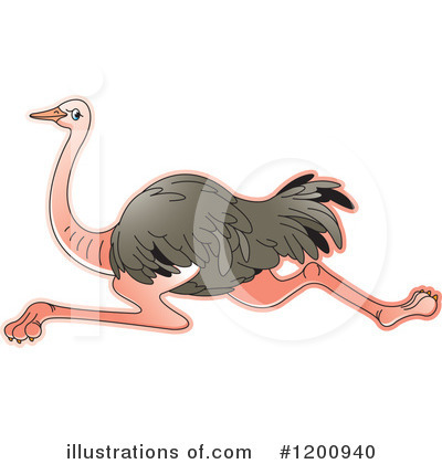 Royalty-Free (RF) Ostrich Clipart Illustration by Lal Perera - Stock Sample #1200940
