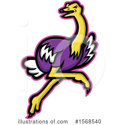 Royalty-Free (RF) Ostrich Clipart Illustration by patrimonio - Stock Sample #1568540