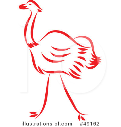 Royalty-Free (RF) Ostrich Clipart Illustration by Prawny - Stock Sample #49162