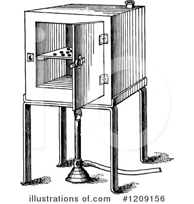 Royalty-Free (RF) Oven Clipart Illustration by Prawny Vintage - Stock Sample #1209156