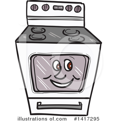 Royalty-Free (RF) Oven Clipart Illustration by patrimonio - Stock Sample #1417295