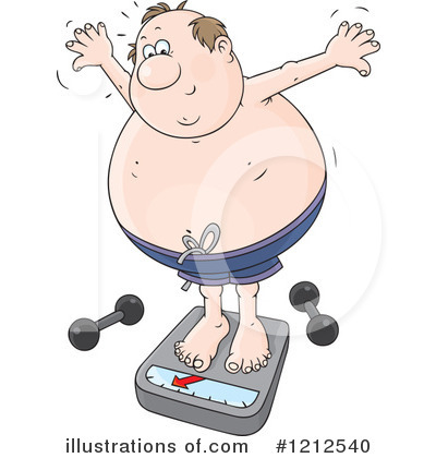 Royalty-Free (RF) Overweight Clipart Illustration by Alex Bannykh - Stock Sample #1212540