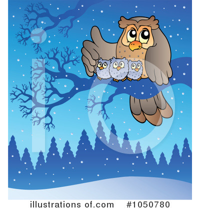 Royalty-Free (RF) Owl Clipart Illustration by visekart - Stock Sample #1050780
