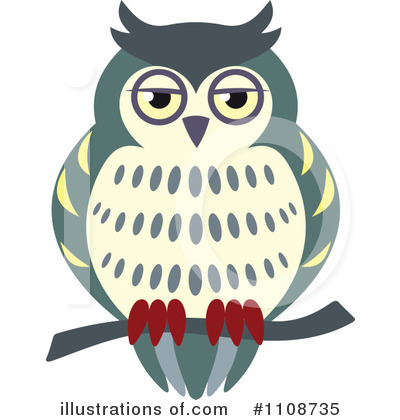 Royalty-Free (RF) Owl Clipart Illustration by Vector Tradition SM - Stock Sample #1108735