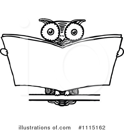 Royalty-Free (RF) Owl Clipart Illustration by Prawny Vintage - Stock Sample #1115162