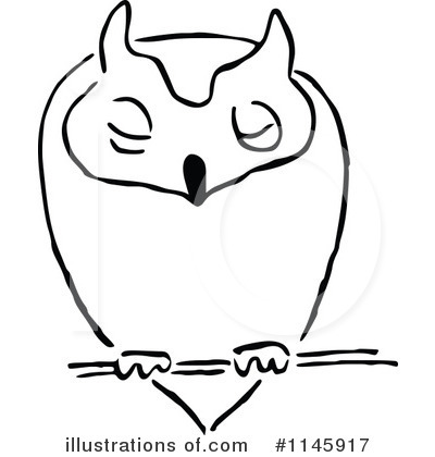 Royalty-Free (RF) Owl Clipart Illustration by Prawny Vintage - Stock Sample #1145917
