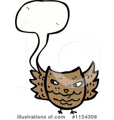 Royalty-Free (RF) Owl Clipart Illustration by lineartestpilot - Stock Sample #1154308