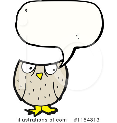 Royalty-Free (RF) Owl Clipart Illustration by lineartestpilot - Stock Sample #1154313
