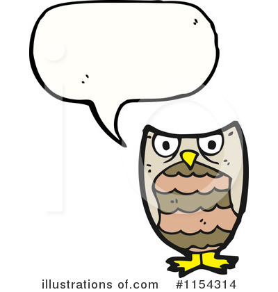 Royalty-Free (RF) Owl Clipart Illustration by lineartestpilot - Stock Sample #1154314