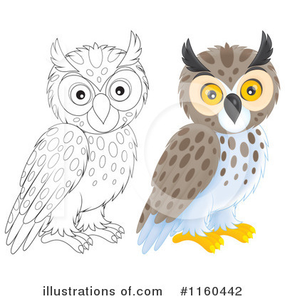Royalty-Free (RF) Owl Clipart Illustration by Alex Bannykh - Stock Sample #1160442