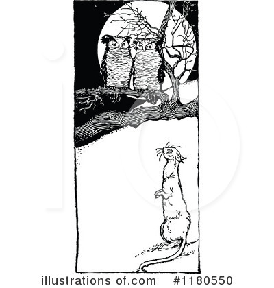 Royalty-Free (RF) Owl Clipart Illustration by Prawny Vintage - Stock Sample #1180550