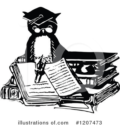 Royalty-Free (RF) Owl Clipart Illustration by Prawny Vintage - Stock Sample #1207473