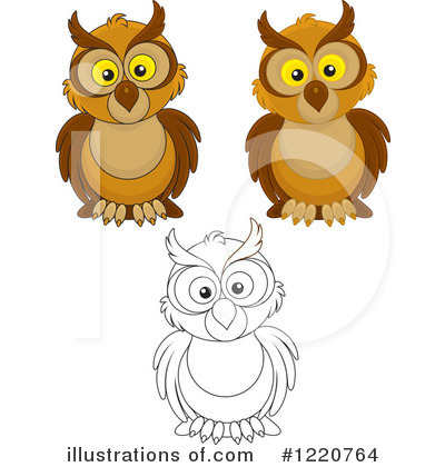 Royalty-Free (RF) Owl Clipart Illustration by Alex Bannykh - Stock Sample #1220764