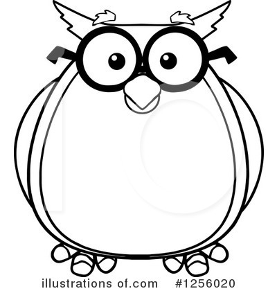 Royalty-Free (RF) Owl Clipart Illustration by Hit Toon - Stock Sample #1256020