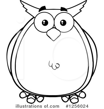 Royalty-Free (RF) Owl Clipart Illustration by Hit Toon - Stock Sample #1256024