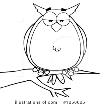 Royalty-Free (RF) Owl Clipart Illustration by Hit Toon - Stock Sample #1256025
