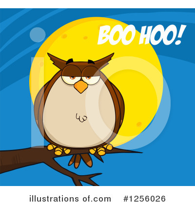 Royalty-Free (RF) Owl Clipart Illustration by Hit Toon - Stock Sample #1256026