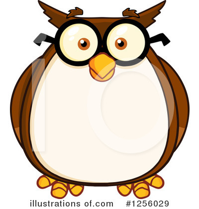 Royalty-Free (RF) Owl Clipart Illustration by Hit Toon - Stock Sample #1256029