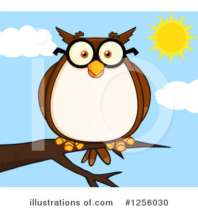 Royalty-Free (RF) Owl Clipart Illustration by Hit Toon - Stock Sample #1256030