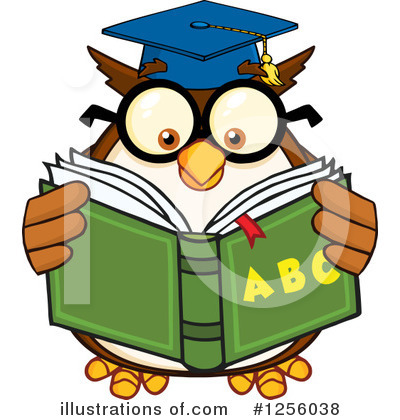 Royalty-Free (RF) Owl Clipart Illustration by Hit Toon - Stock Sample #1256038