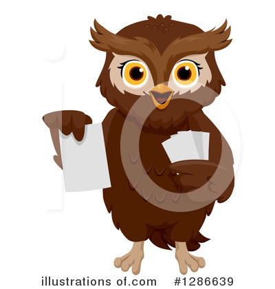 Royalty-Free (RF) Owl Clipart Illustration by BNP Design Studio - Stock Sample #1286639