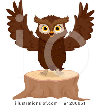 Royalty-Free (RF) Owl Clipart Illustration by BNP Design Studio - Stock Sample #1286651