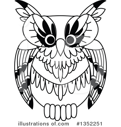 Royalty-Free (RF) Owl Clipart Illustration by Vector Tradition SM - Stock Sample #1352251