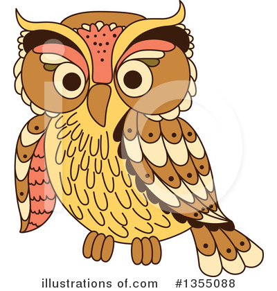 Royalty-Free (RF) Owl Clipart Illustration by Vector Tradition SM - Stock Sample #1355088