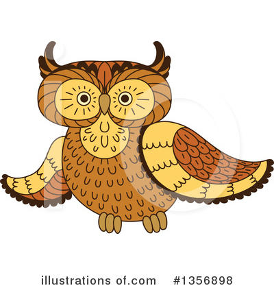 Royalty-Free (RF) Owl Clipart Illustration by Vector Tradition SM - Stock Sample #1356898