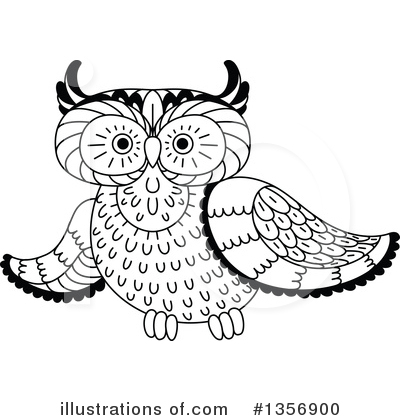 Royalty-Free (RF) Owl Clipart Illustration by Vector Tradition SM - Stock Sample #1356900