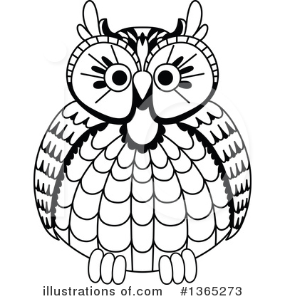 Royalty-Free (RF) Owl Clipart Illustration by Vector Tradition SM - Stock Sample #1365273