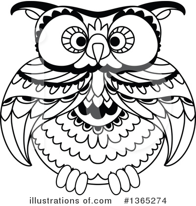 Royalty-Free (RF) Owl Clipart Illustration by Vector Tradition SM - Stock Sample #1365274