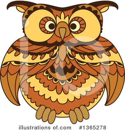 Royalty-Free (RF) Owl Clipart Illustration by Vector Tradition SM - Stock Sample #1365278