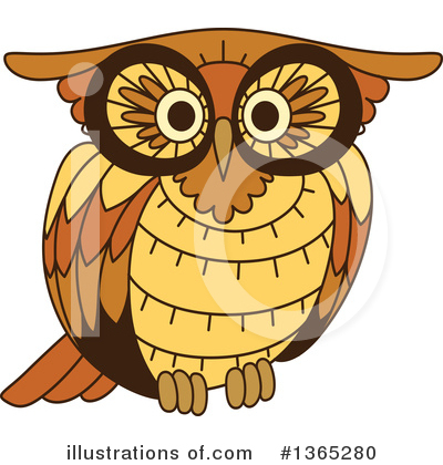 Royalty-Free (RF) Owl Clipart Illustration by Vector Tradition SM - Stock Sample #1365280