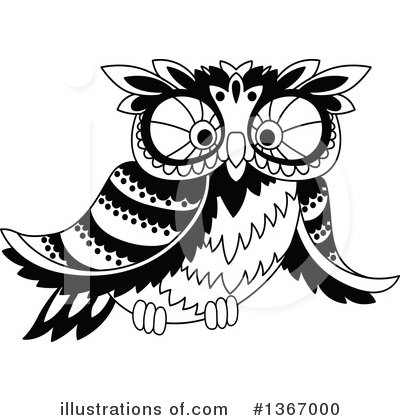 Royalty-Free (RF) Owl Clipart Illustration by Vector Tradition SM - Stock Sample #1367000