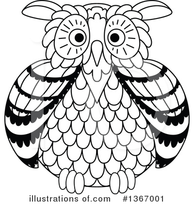 Royalty-Free (RF) Owl Clipart Illustration by Vector Tradition SM - Stock Sample #1367001
