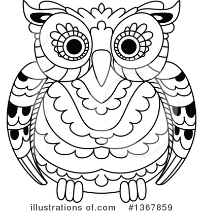 Royalty-Free (RF) Owl Clipart Illustration by Vector Tradition SM - Stock Sample #1367859