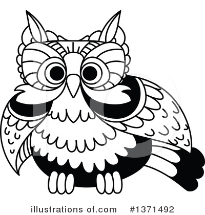 Royalty-Free (RF) Owl Clipart Illustration by Vector Tradition SM - Stock Sample #1371492